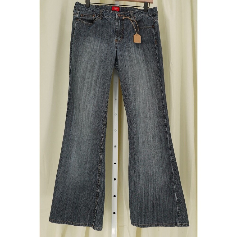 Mossimo Women's VTG Y2K 90s Faded Style Stretch Flare Boot Cut Denim Jeans SZ 11